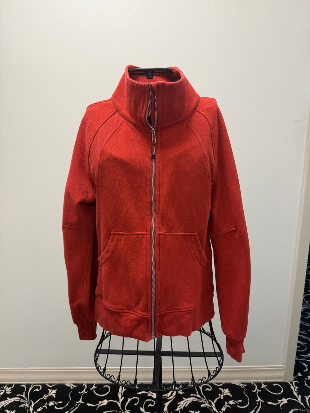 lululemon athletica Red/ Orange Funnel Collar Fleece